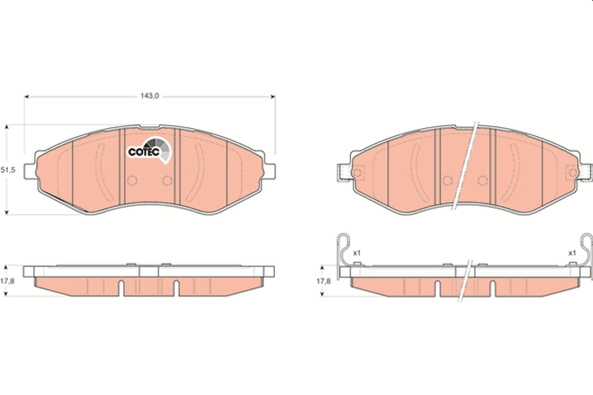 Set placute frana