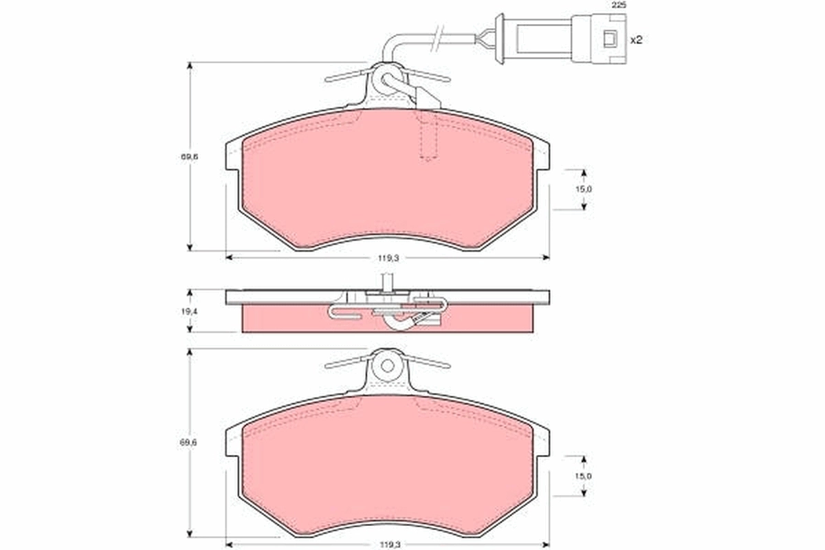 Set placute frana,frana disc