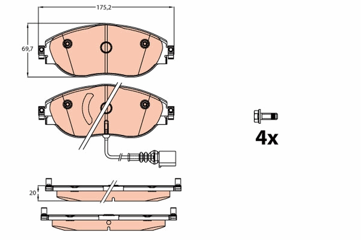 Set placute frana