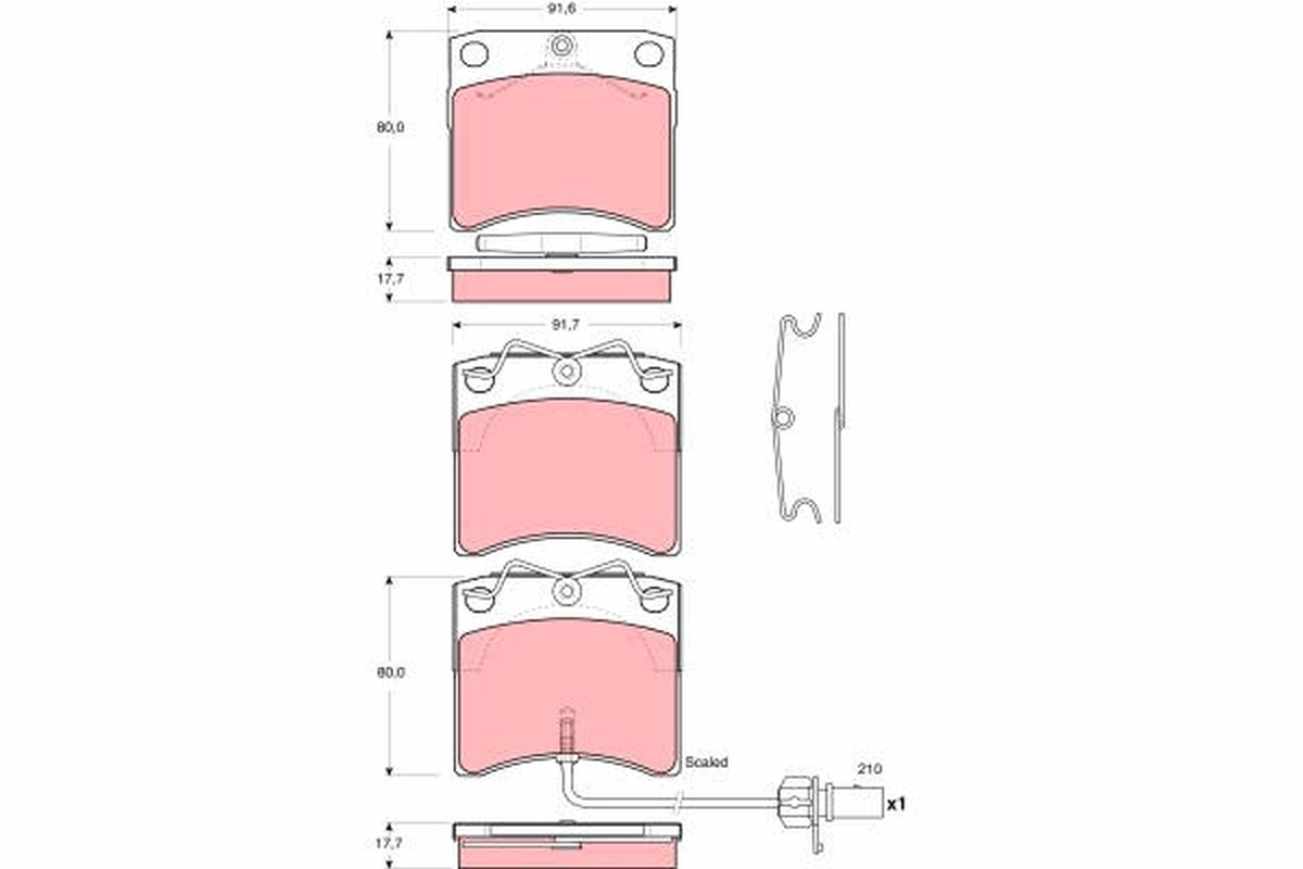 Set placute frana