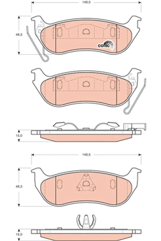 Set placute frana