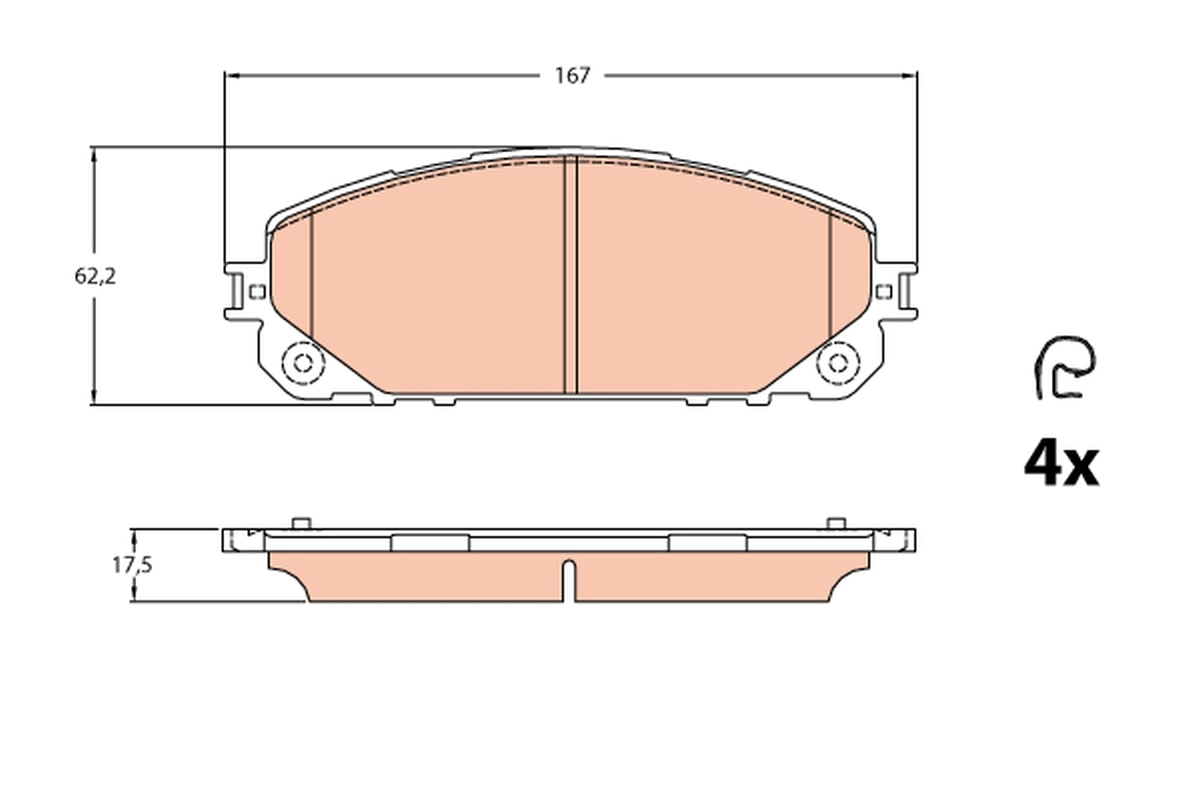Set placute frana