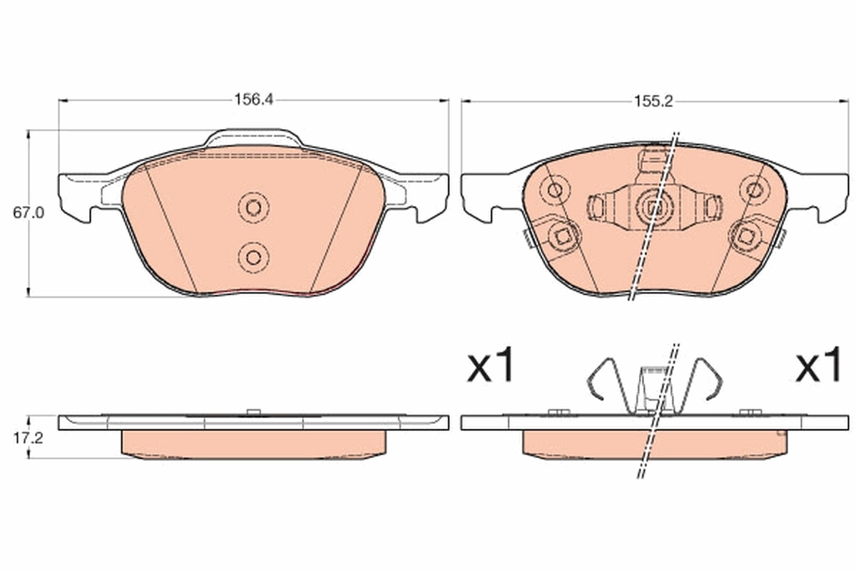 Set placute frana