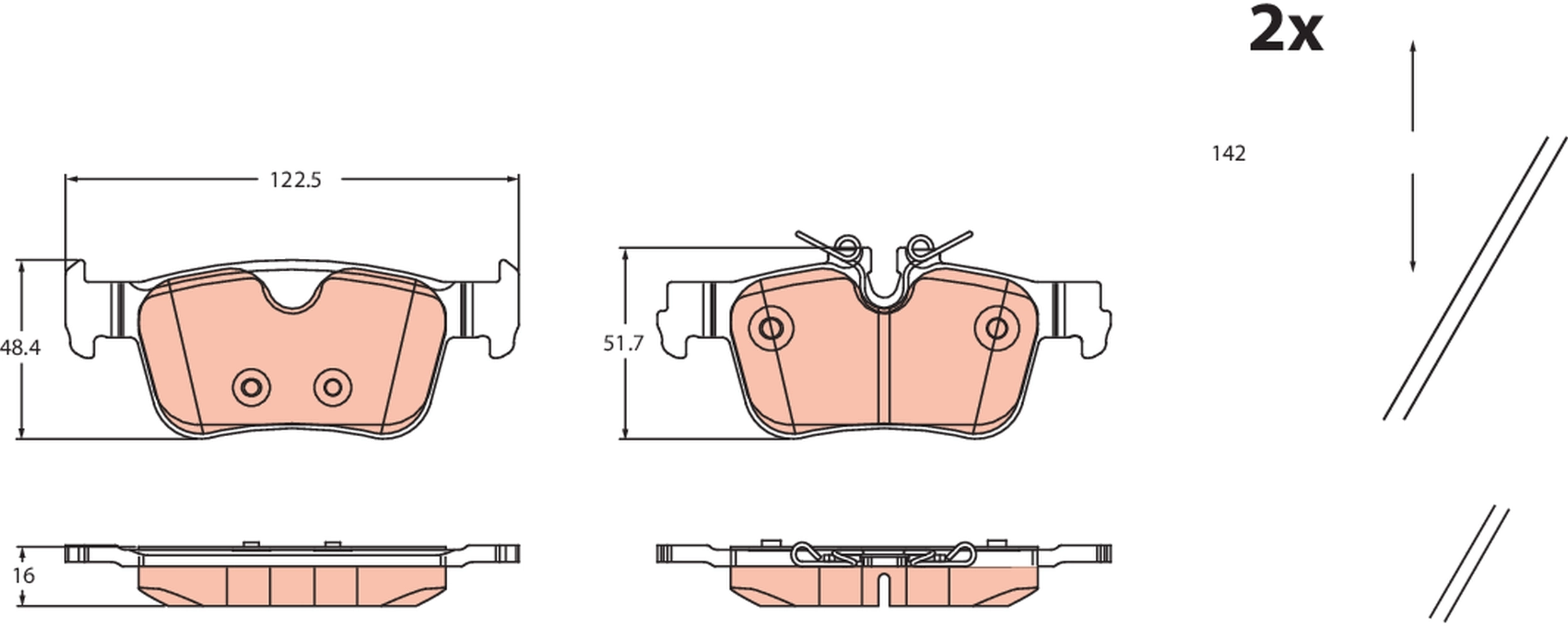 Set placute frana