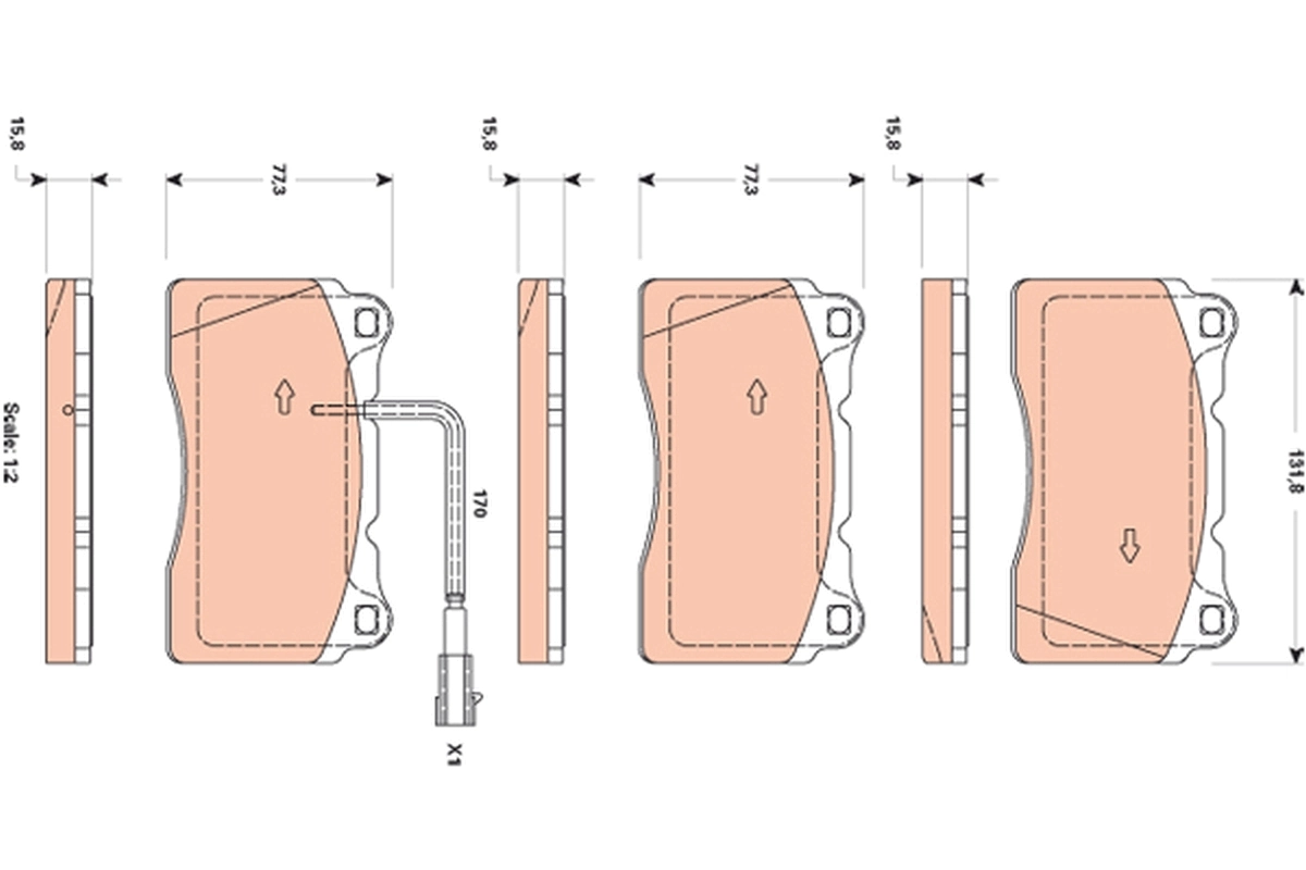 Set placute frana