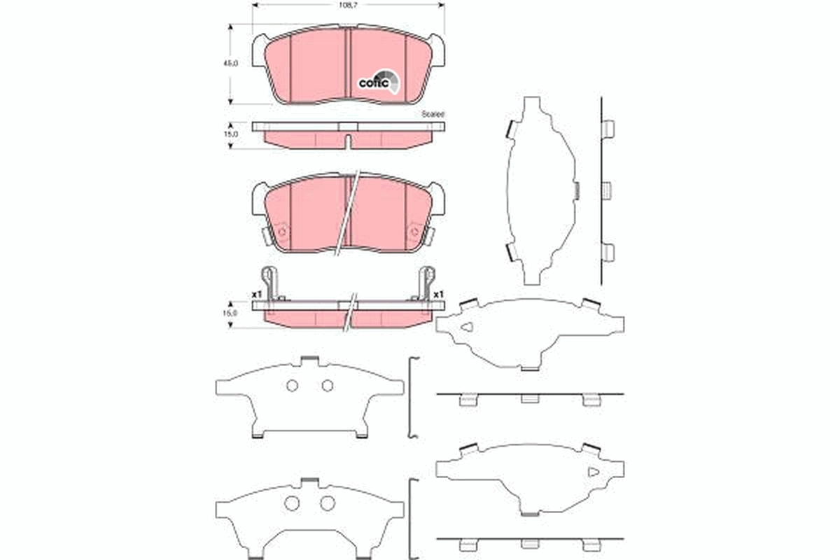 Set placute frana