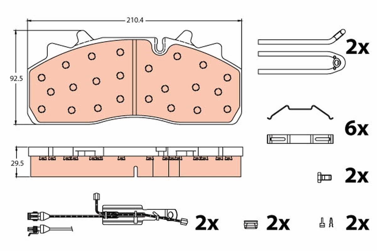 Set placute frana