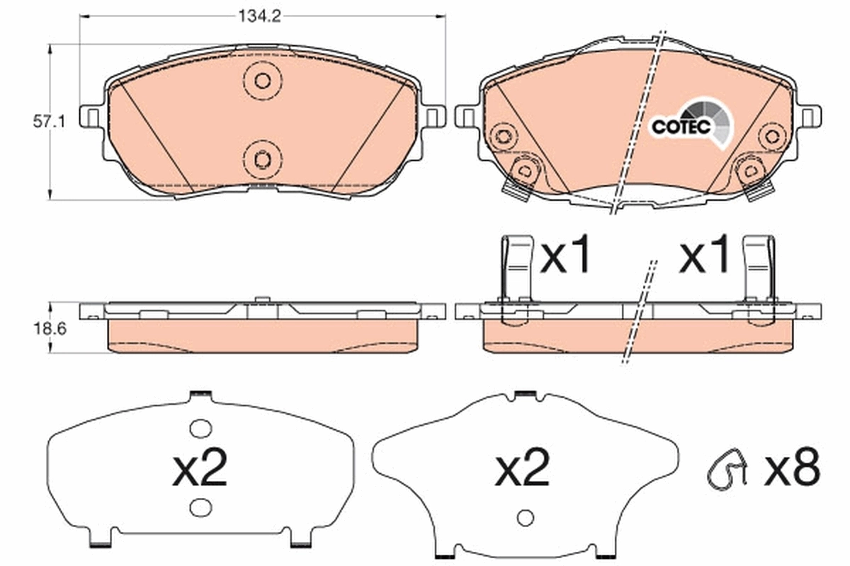 Set placute frana