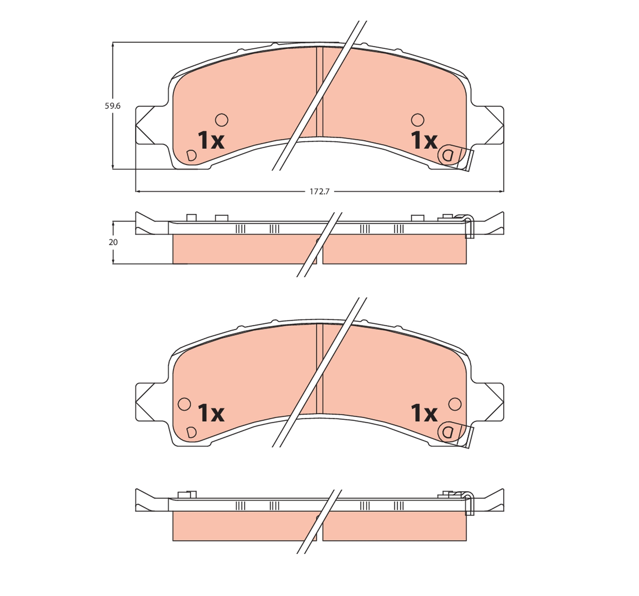 Set placute frana,frana disc