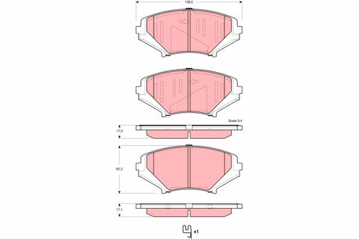 Set placute frana