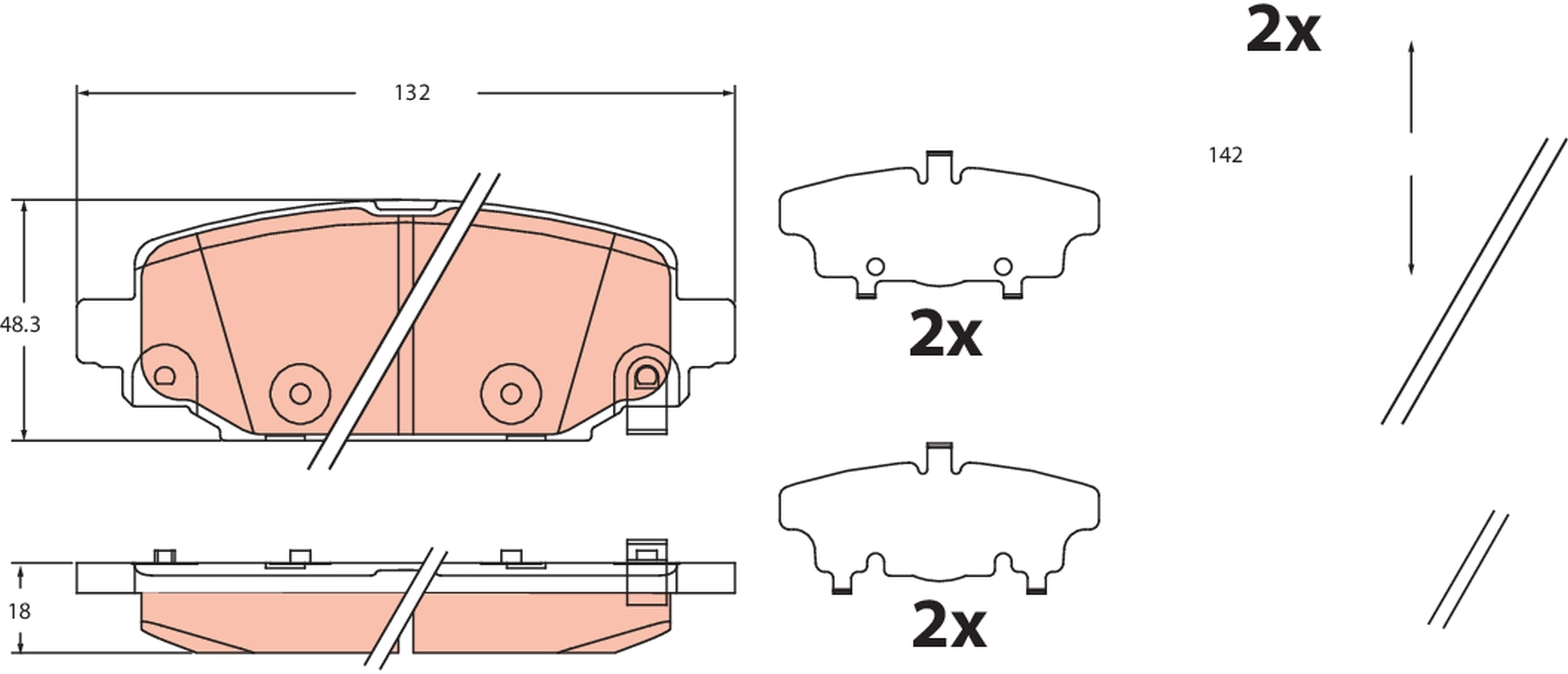 Set placute frana