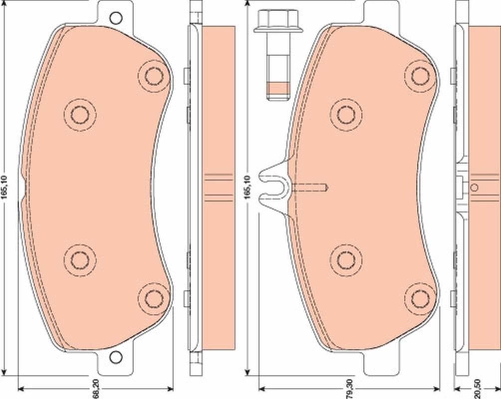 Set placute frana
