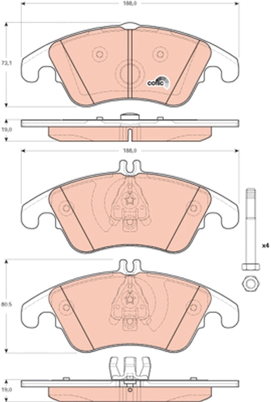 Set placute frana