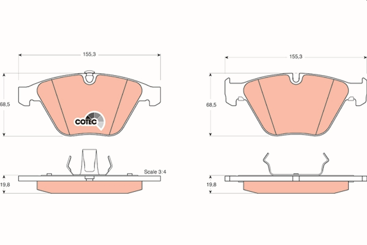 Set placute frana