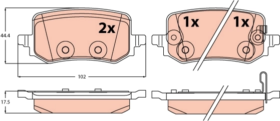Set placute frana