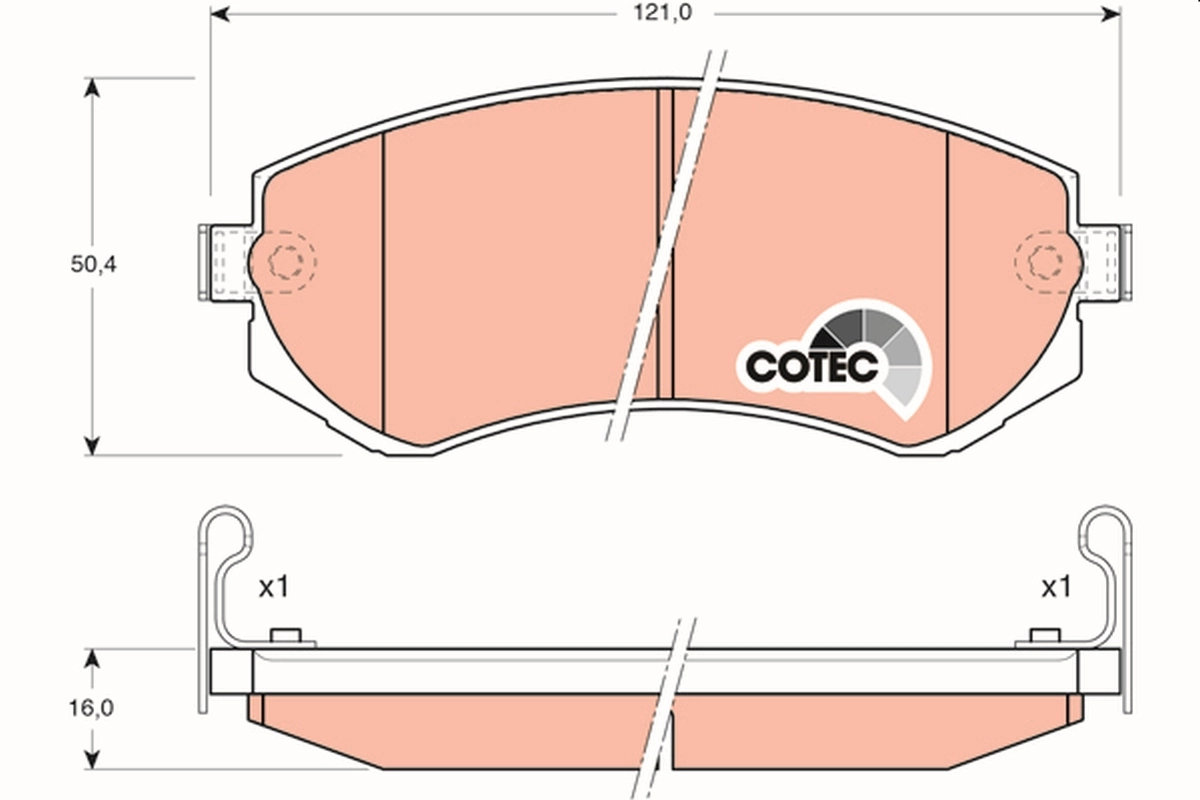 Set placute frana