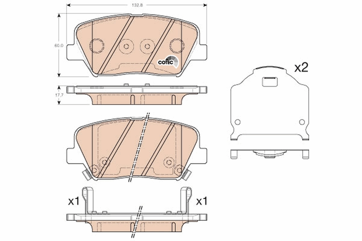 Set placute frana