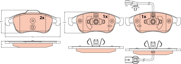 Set placute frana