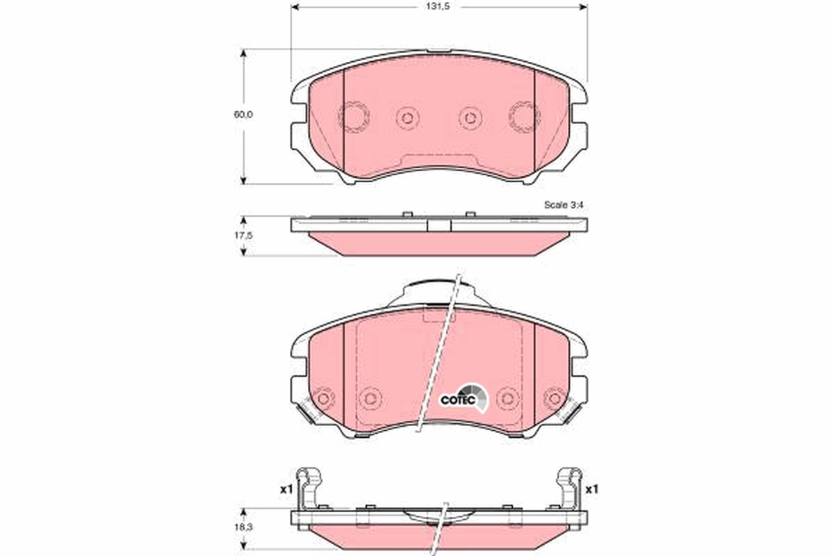 Set placute frana