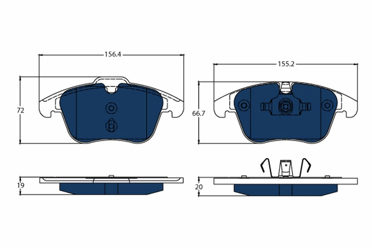 Set placute frana