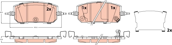 Set placute frana,frana disc