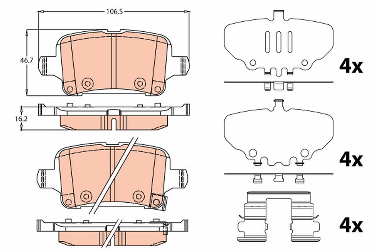 Set placute frana