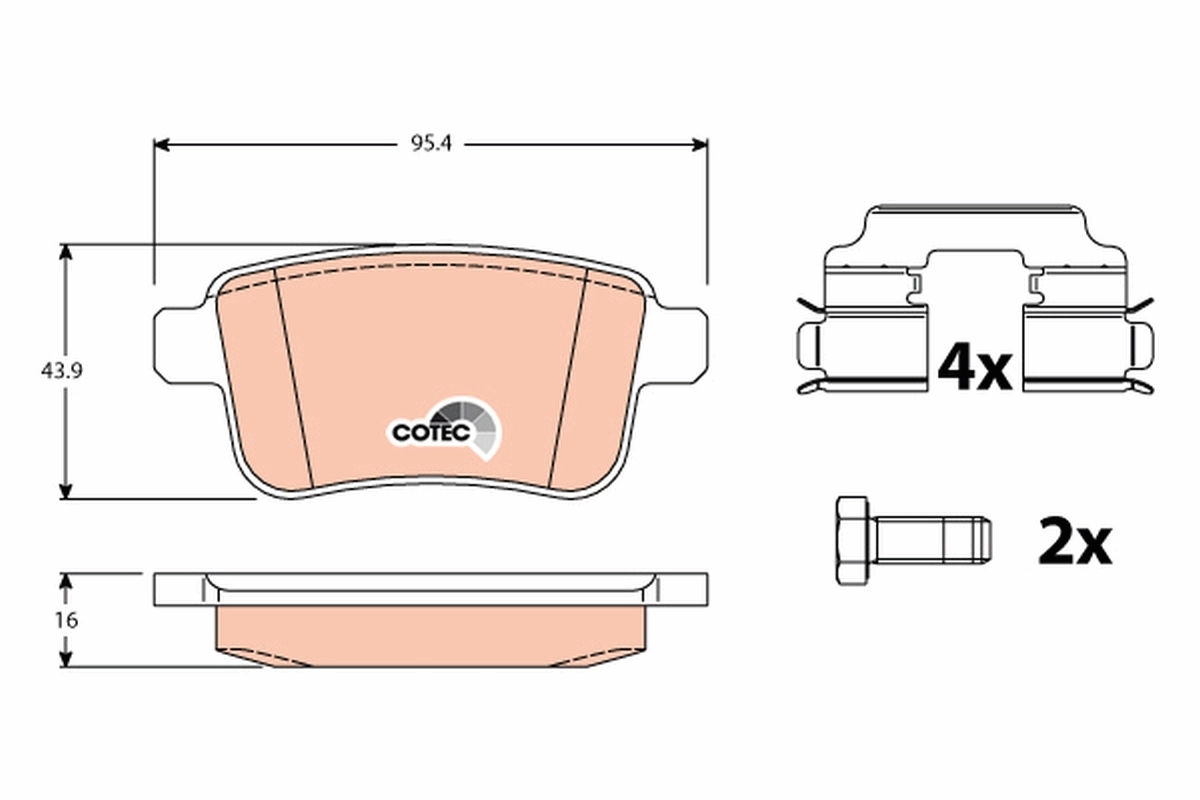 Set placute frana
