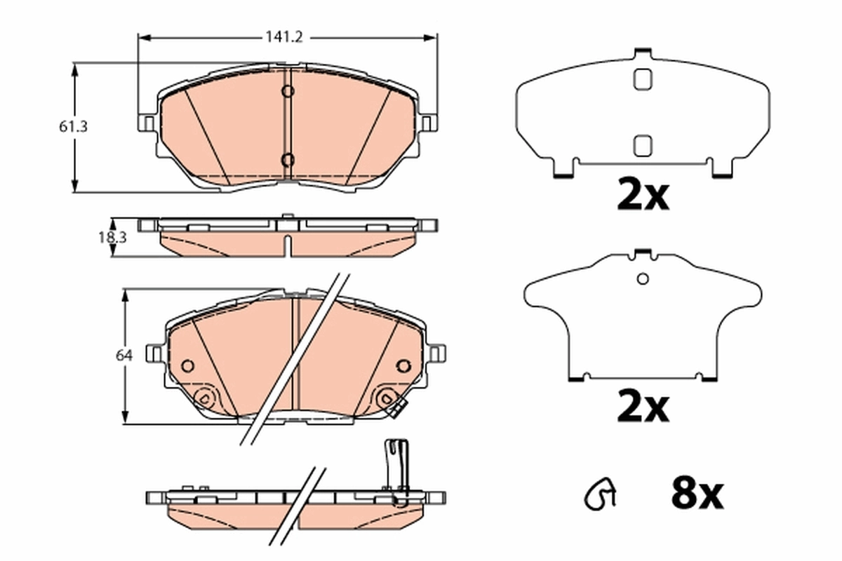 Set placute frana