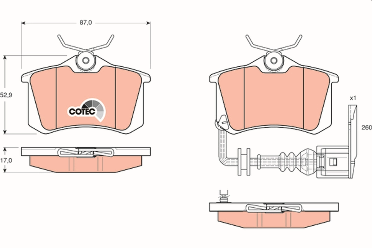 Set placute frana