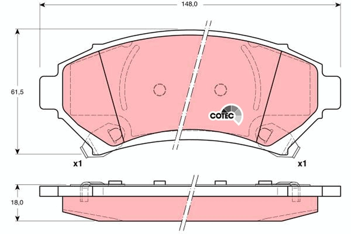 Set placute frana
