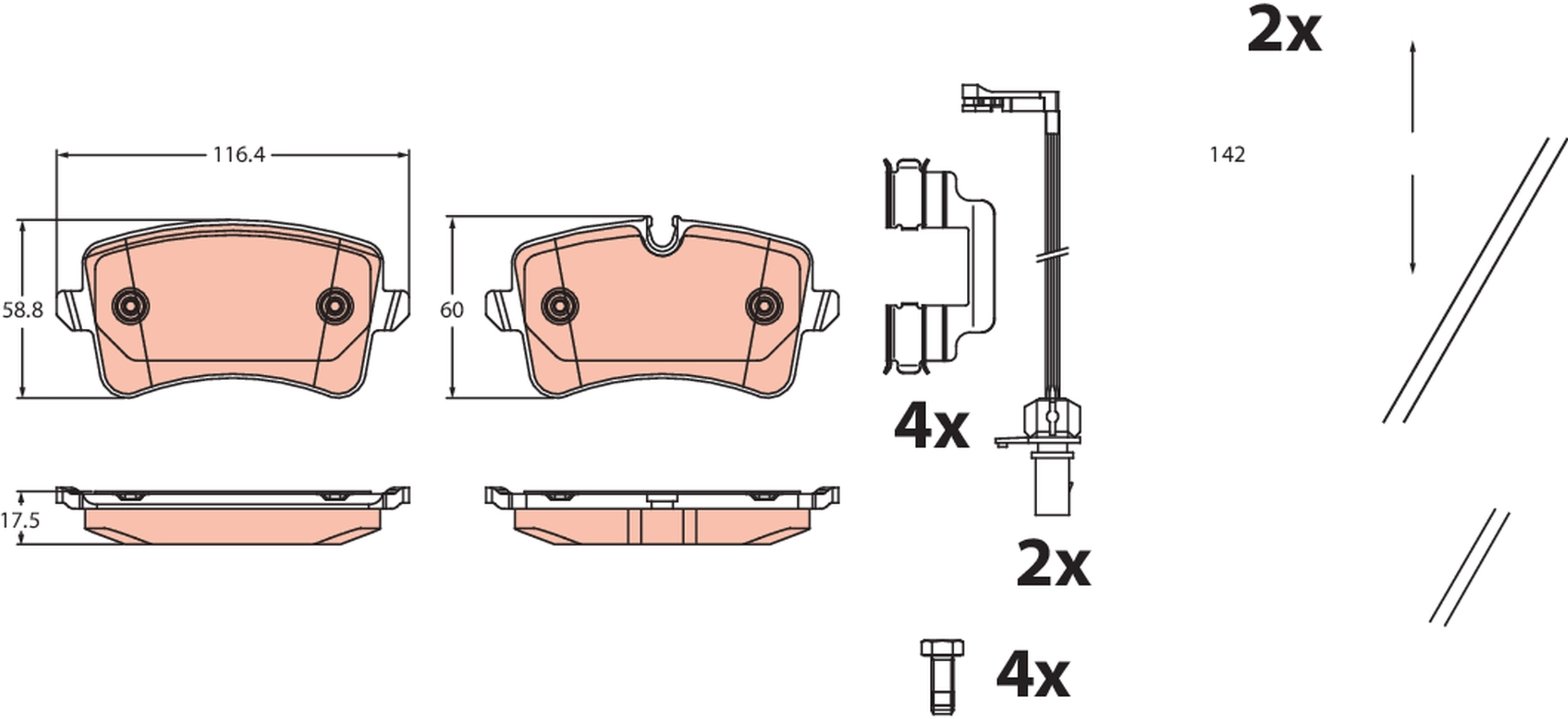 Set placute frana