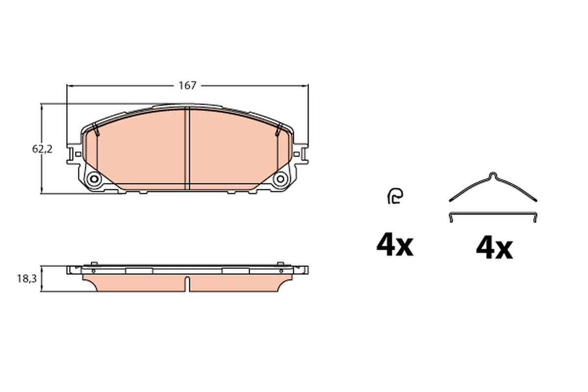 Set placute frana