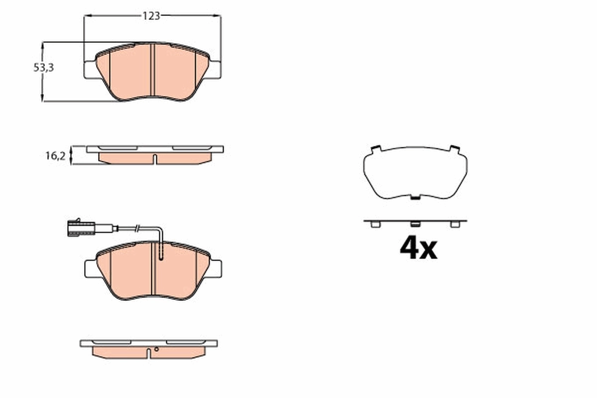 Set placute frana