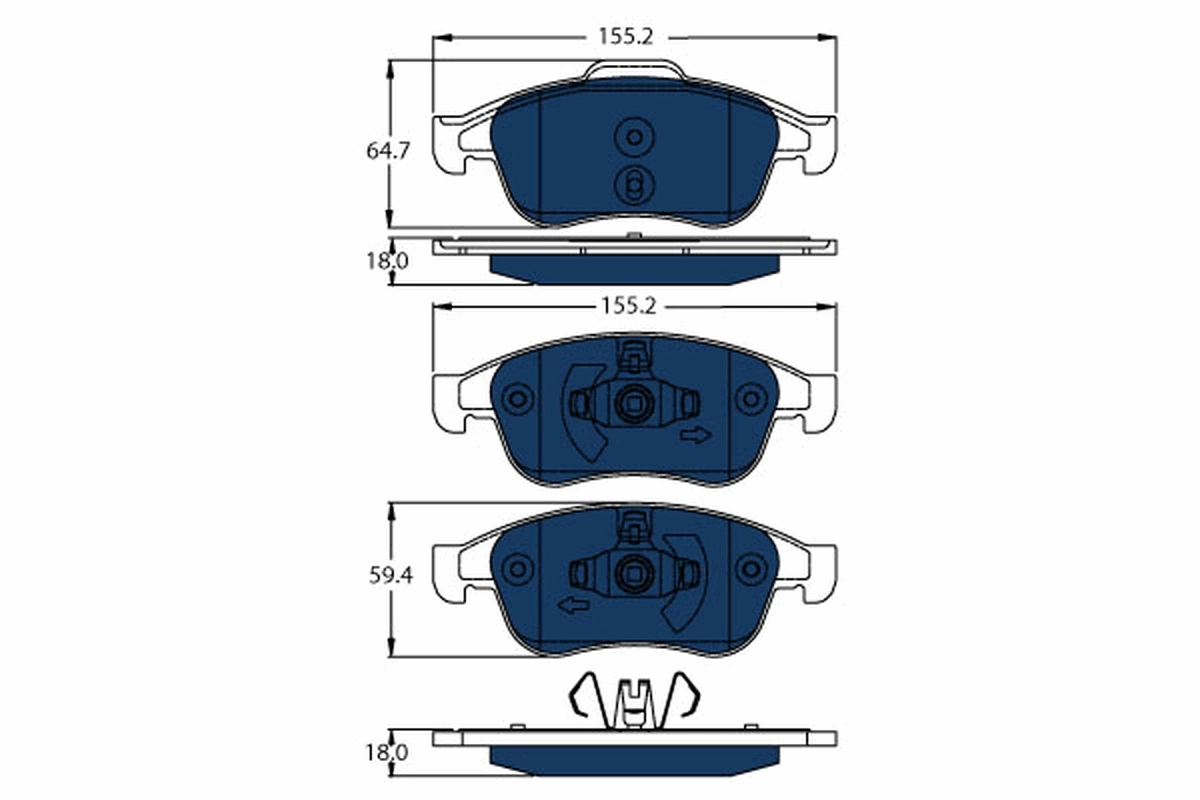 Set placute frana