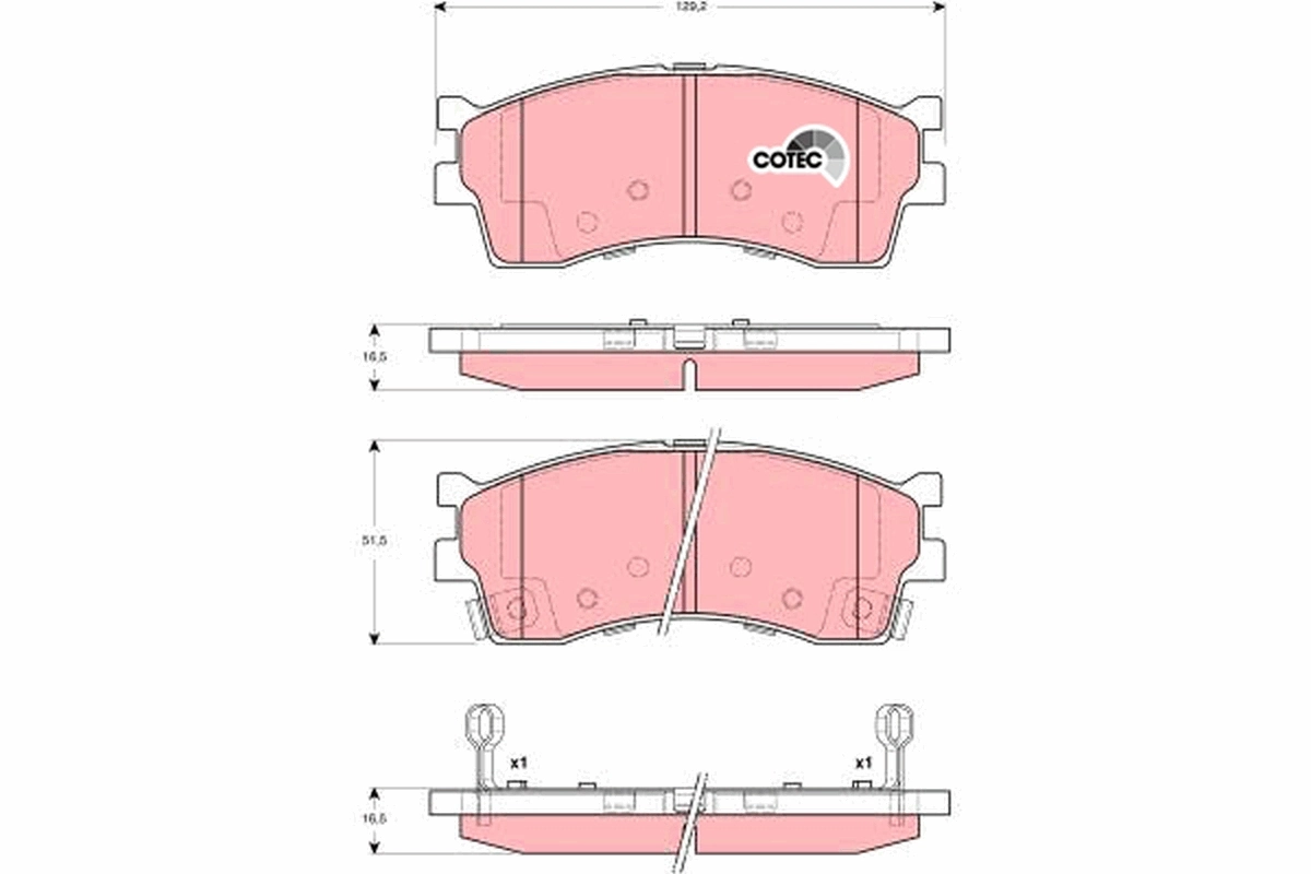 Set placute frana