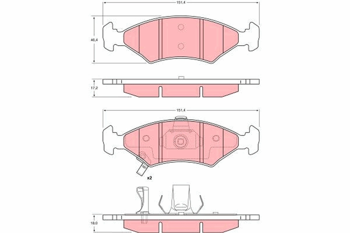 Set placute frana
