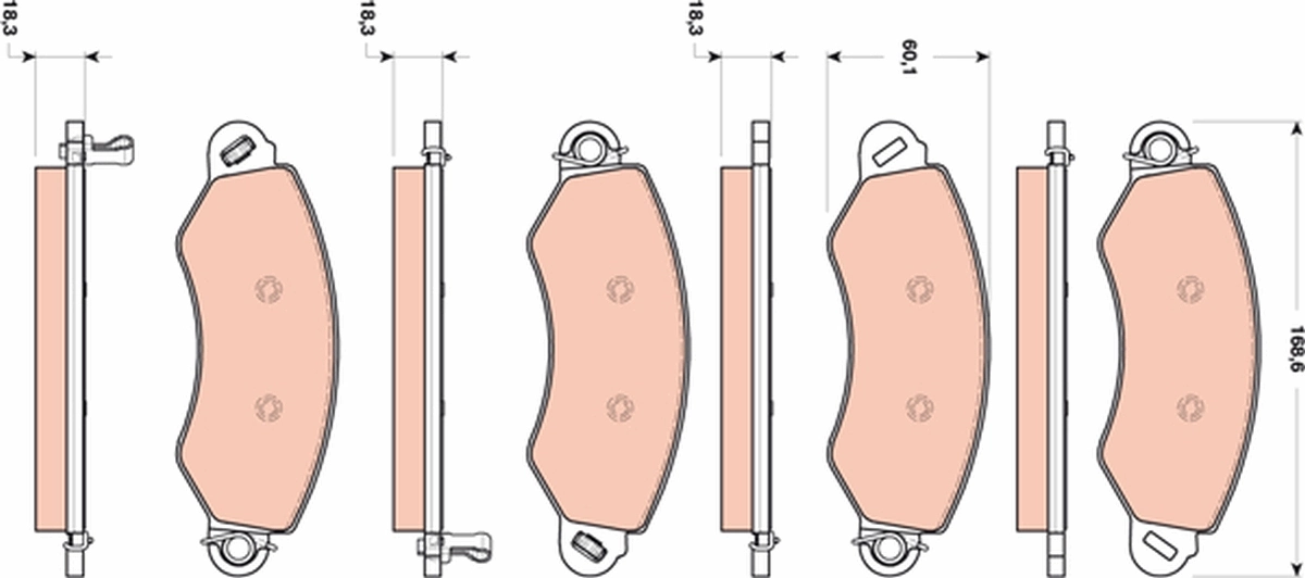 Set placute frana