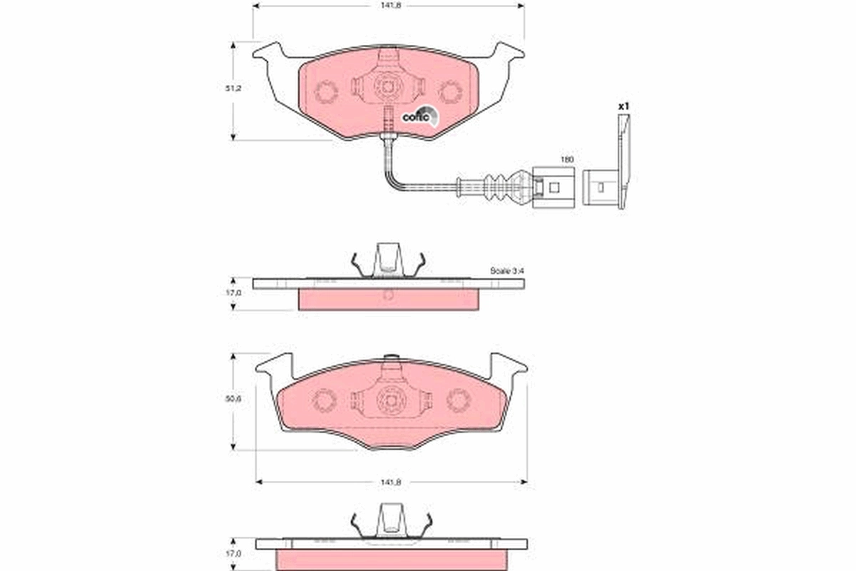 Set placute frana
