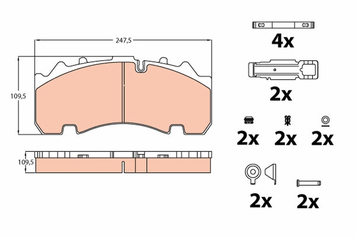 Set placute frana