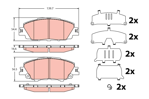 Set placute frana