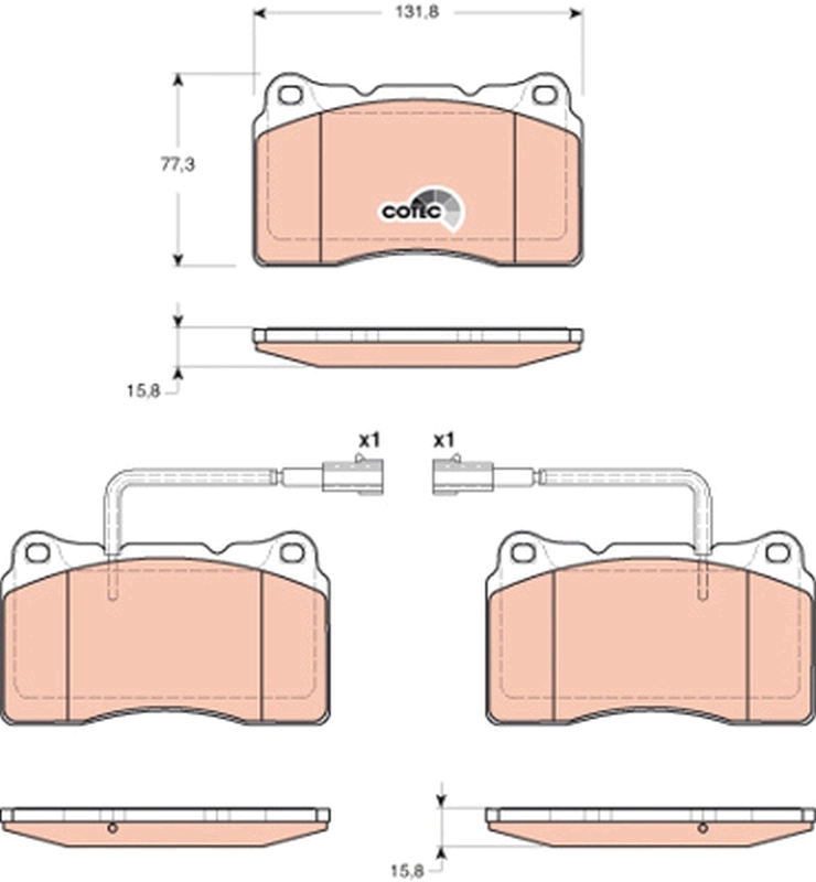 Set placute frana