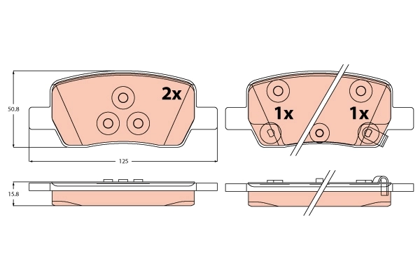 Set placute frana