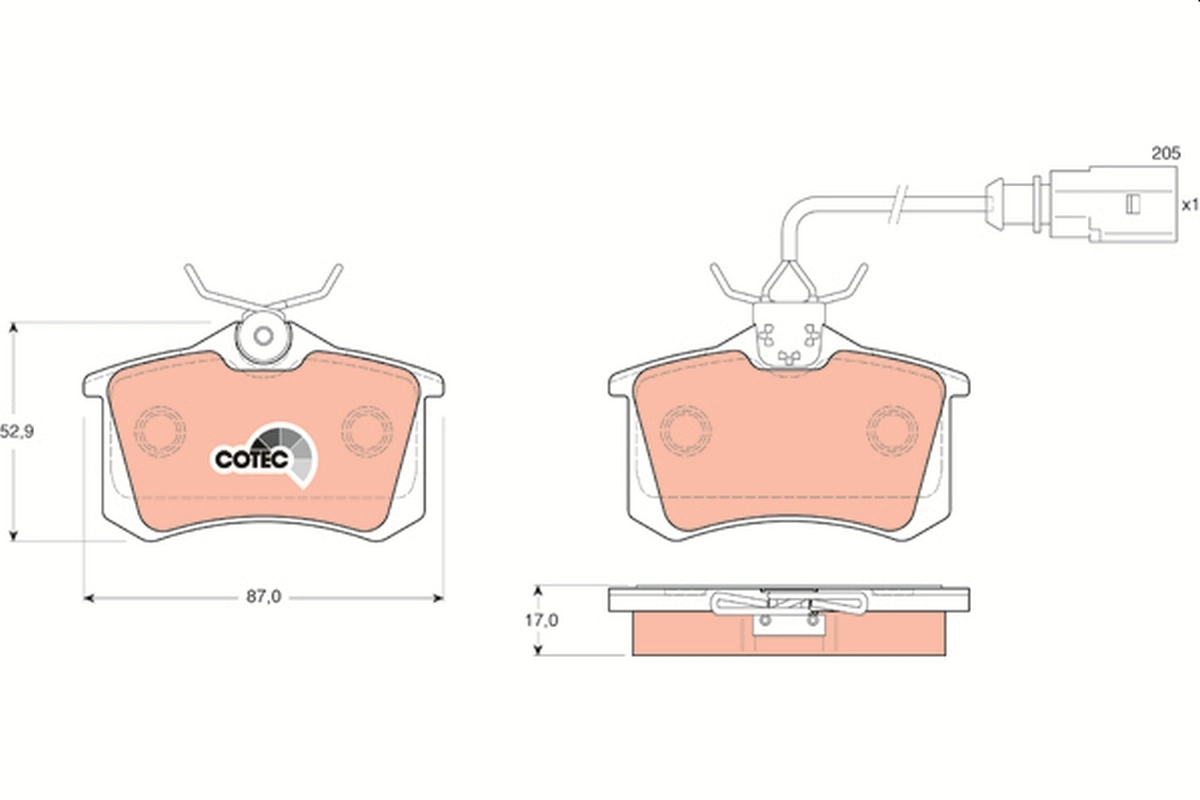 Set placute frana