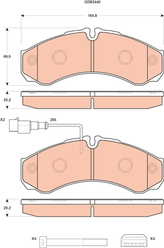 Set placute frana