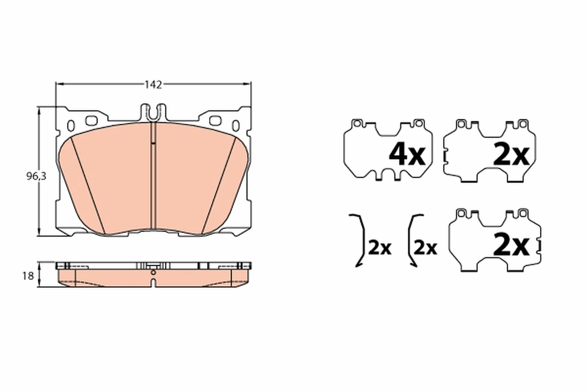 Set placute frana