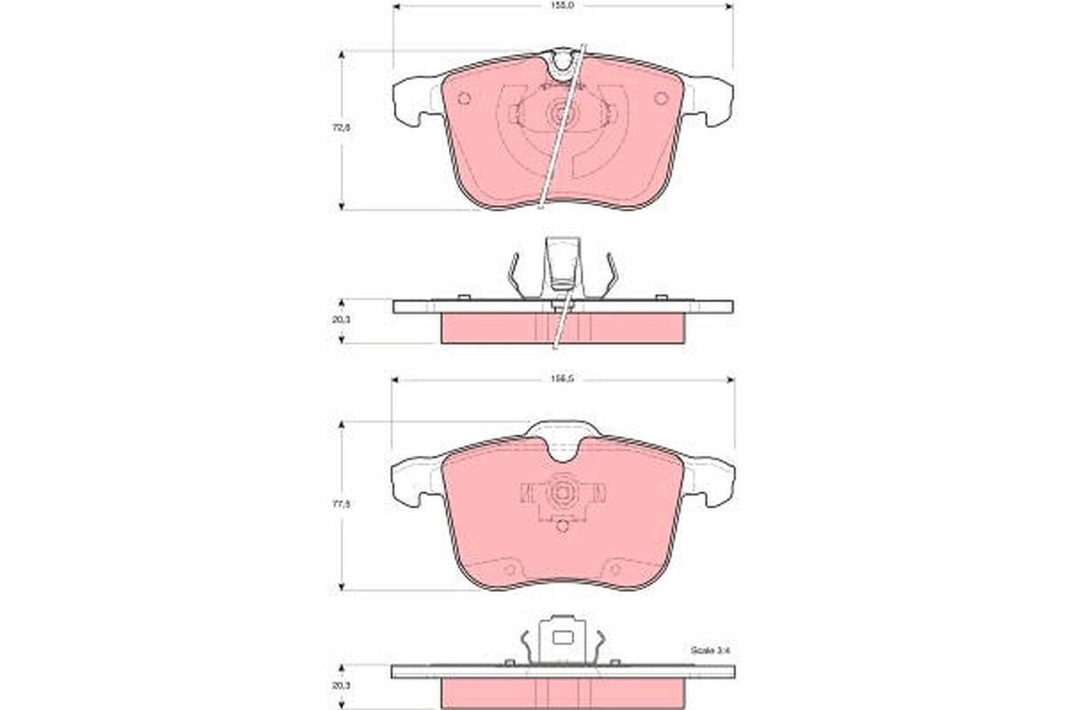 Set placute frana