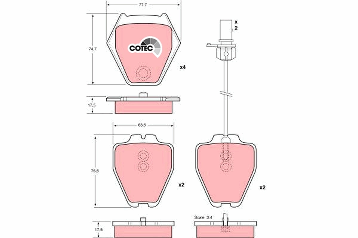Set placute frana