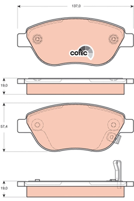 Set placute frana