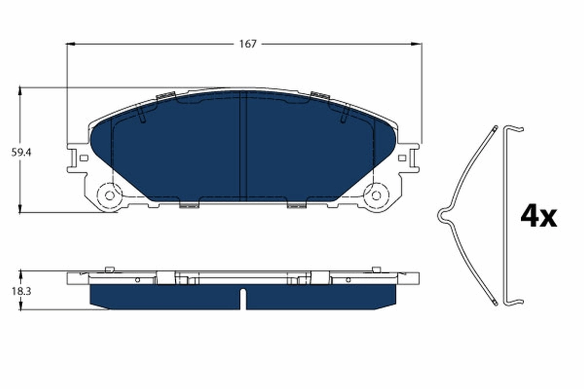 Set placute frana