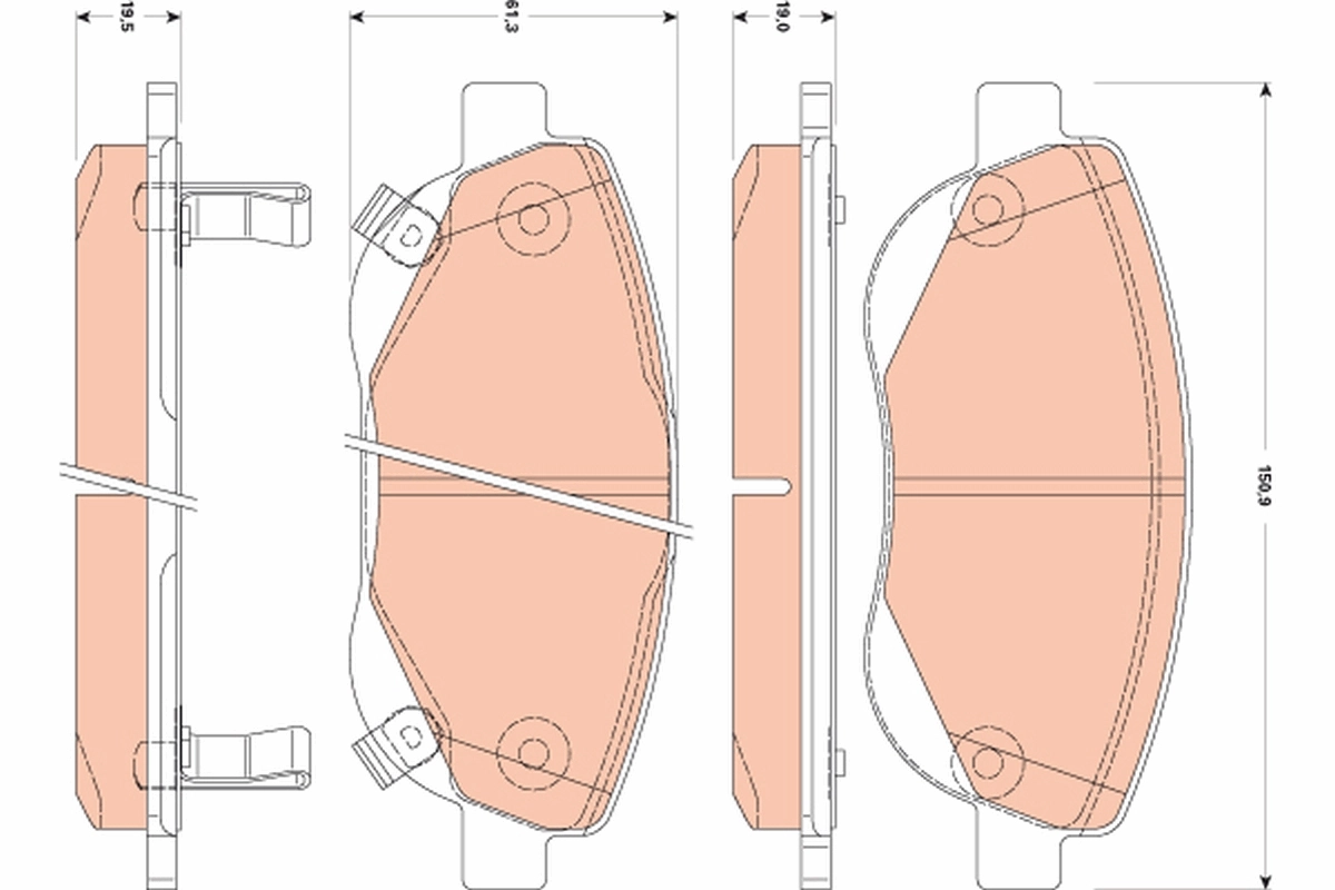 Set placute frana
